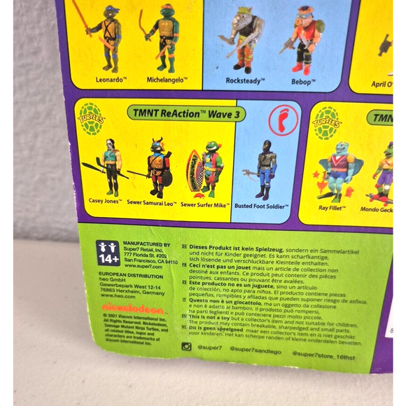 Teenage Mutant Ninja Turtles Reaction Super 7 TMNT Ray Fillet Figure Collectible - Picture 6 of 16